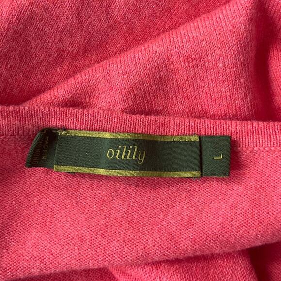 Vtg 90s Oilily Wrap Sweater Sz L Embroidered Floral Boho Cottagecore Coquette - Picture 9 of 9